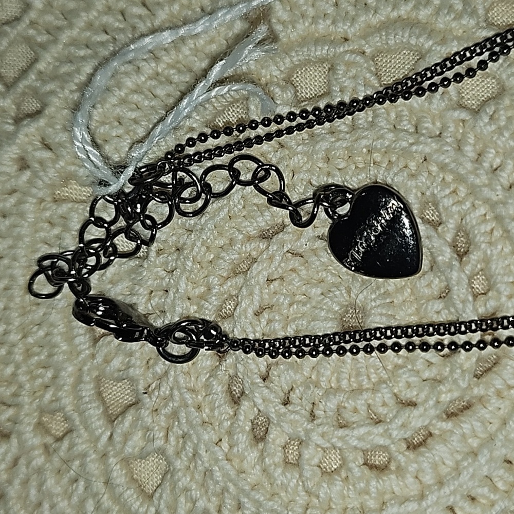 Silver spider #BetseyJohnson Pendant Necklace! Pewter color with cross and rhin - Picture 3 of 7